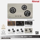 Built-in Gas Hob Kompor Gas Tanam 3 Tungku Rinnai RB-3SS-C (SS)