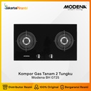 MODENA LISCIO BH 0725 - Kompor Tanam Built-In Hob Gas 70 cm, 2 Burners
