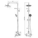 Wall Mounted Shower Column Set With Swivel Spout Wasser ESS-D330