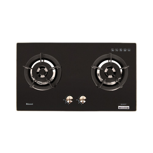 Built-in Gas Hob Kompor Gas Tanam 2 Tungku Rinnai RB-2GH-C (BK)