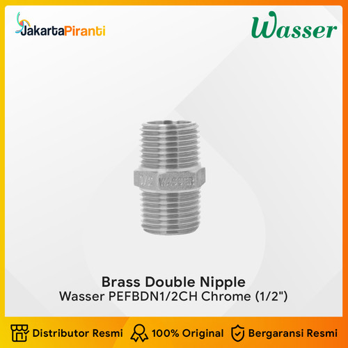 Double Nipple Dobel Nepel Kuningan 1/2" x 1/2" Wasser PEFBDN1/2