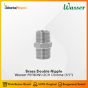 Double Nipple Dobel Nepel Kuningan 1/2" x 1/2" Wasser PEFBDN1/2