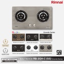 Built-in Gas Hob Kompor Gas Tanam 2 Tungku Rinnai RB-2GH-C (SS)