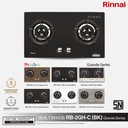 Built-in Gas Hob Kompor Gas Tanam 2 Tungku Rinnai RB-2GH-C (BK)