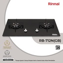 Built-in Gas Hob Kompor Gas Tanam 2 Tungku Rinnai RB-712N (GB)