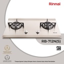 Built-in Gas Hob Kompor Gas Tanam 2 Tungku Rinnai RB-712N (S)