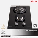 Built-in Gas Hob Kompor Gas Tanam 2 Tungku Rinnai RB-3312S (GBS)