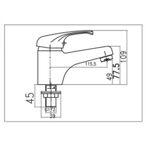 Kran Wastafel (Dingin) Wasser TBA-S031