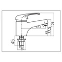 Kran Wastafel (Dingin) Wasser TBA-S031