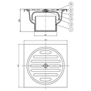 Floor Drain Wasser HSA 6442 (Saringan Pembuangan Air Kamar Mandi)