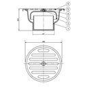 Floor Drain Wasser HSA-6042 (Saringan Pembuangan Air Kamar Mandi)