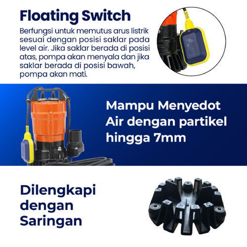 Mesin Pompa Celup Air Bersih Otomatis Shimizu SPW-500 BIT