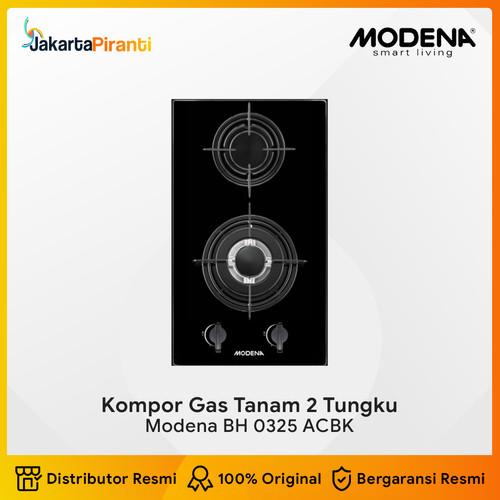 Kompor Gas Tanam Built-in Gas Hob 2 Tungku Modena BH 0325 ACBK