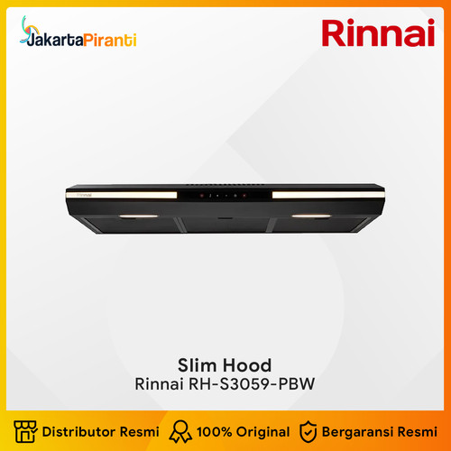 Cooker Hood Rinnai RH-S3059-PBW Slim Hood Penghisap Asap Kompor Dapur