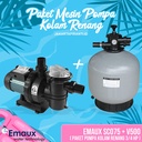 Paket Pompa Kolam Renang 0.75 HP Emaux SC075 + Sand Filter V500