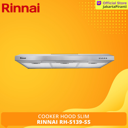 Cooker Hood Rinnai RH-S139-SS Slim Hood Penghisap Asap Kompor