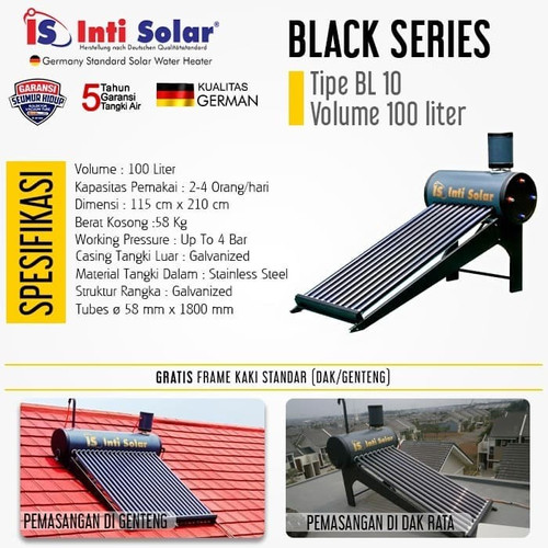 Pemanas Air Matahari IntiSolar 100 liter INTI SOLAR WATER HEATER BL10