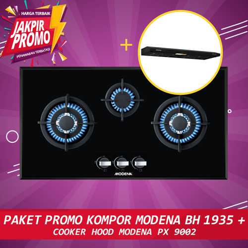 Paket Promo Modena Kompor Gas BH 1935 + Modena Cooker Hood PX 9002