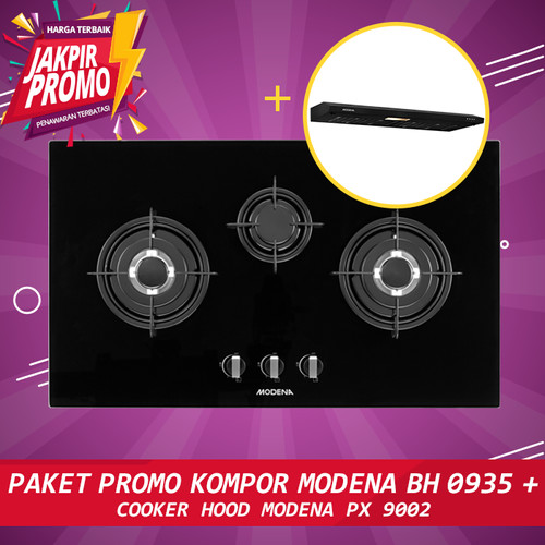 Paket Promo Modena Kompor Gas BH 0935 + Modena Cooker Hood PX 9002