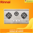 Built-in Gas Hob Kompor Gas Tanam 3 Tungku Rinnai RB-73SV (S)