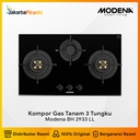 Kompor Gas Tanam Modena BH 2933 LL Gas Hob 90 cm - 3 Tungku