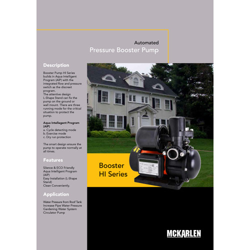 Mesin Pompa Air Pendorong Booster Pump Mckarlen HI 200