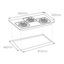 Built-in Gas Hob Kompor Tanam Gas Fotile GAG86309