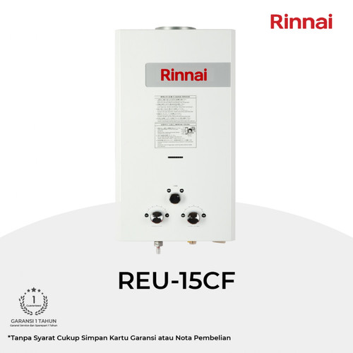 Water Heater Gas Rinnai REU-15CF Pemanas Air Gas Murah Bergaransi