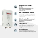 Water Heater Gas Rinnai REU-15CF Pemanas Air Gas Murah Bergaransi