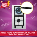 Paket Promo Modena Kompor Gas BH 3324 + Modena Cooker Hood PX 6001
