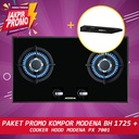 Paket Promo Modena Kompor Gas BH 1725 + Modena Cooker Hood PX 7001