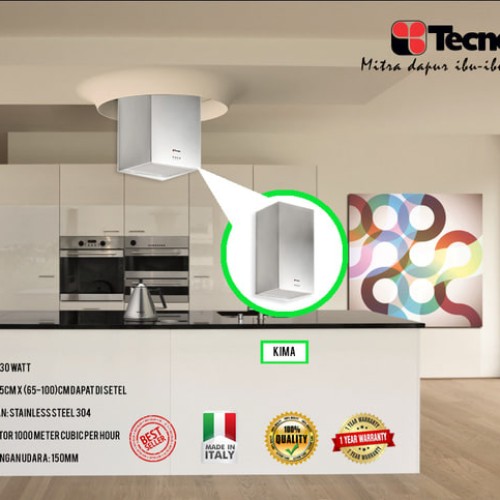 Island Hood Tecnogas KIMA - Penghisap Asap Dapur Cooker Hood - JADETA