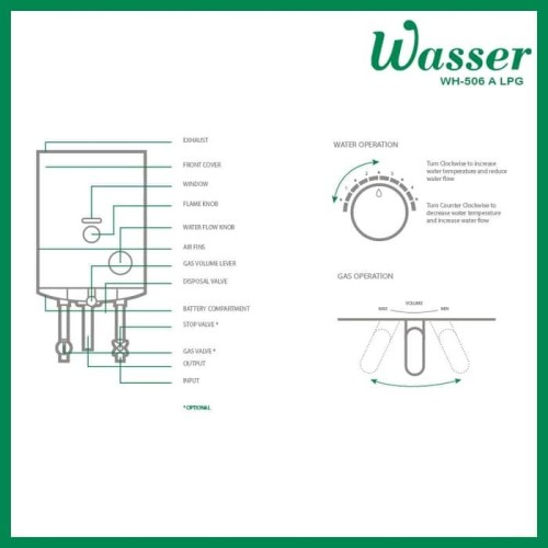 Water Heater Wasser WH-506 A (LNG)