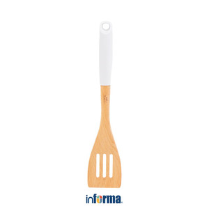 Informa Cooking Color Blanc Spatula Slotted Wood - Putih