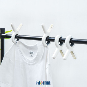 Informa Ukuran M Set 4 Pcs Jepitan Baju - Abu-Abu