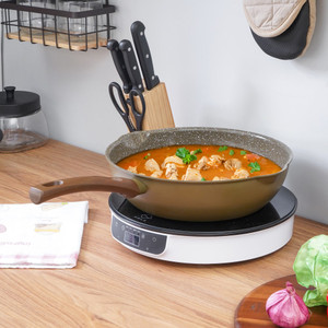 Informa Cooking Color 28 cm Kent Penggorengan Wok Ceramic - Hijau