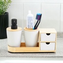 Informa Set 4 Pcs Bora Perlengkapan Kamar Mandi - Krem