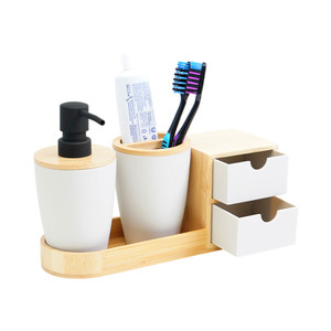 Informa Set 4 Pcs Bora Perlengkapan Kamar Mandi - Krem