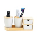Informa Set 4 Pcs Bora Perlengkapan Kamar Mandi - Krem