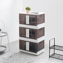 Informa 48X30X30 cm Fritz Kotak Penyimpanan Lipat - Hitam Frosty