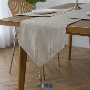 Informa Set 7 Pcs Table Runner & Tatakan Piring - Cokelat Taupe