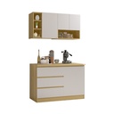 Informa 1.2 Mtr Ivy Ii Kitchen Set - Putih / Cokelat Oak