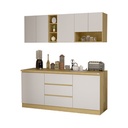Informa 1.8 Mtr Ivy Ii Kitchen Set - Putih / Cokelat Oak