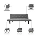 Informa Daphnie Oakland Sofa Bed - Abu-Abu Tua