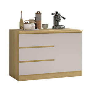 Informa 1.2 Mtr Ivy Ii Kitchen Set - Putih / Cokelat Oak
