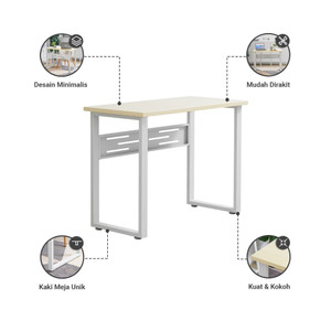 Informa Kairo Meja Kantor 100X50X75 cm - Putih Maple