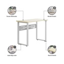 Informa Kairo Meja Kantor 100X50X75 cm - Putih Maple