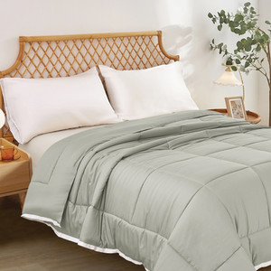 Informa 240X210 cm Bed Cover Bamboo - Abu-Abu Muda