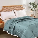 Informa 210X160 cm Bed Cover Bamboo - Biru Slate