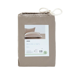 Informa Set 2 Pcs King Sarung Bantal Bamboo - Cokelat Sandy